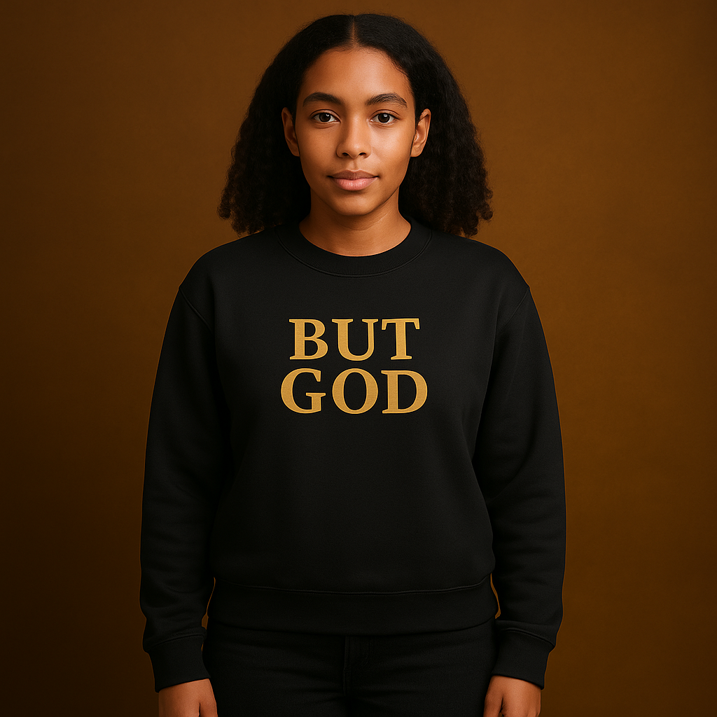 ✨ BUT GOD Crewneck | Heavy Blend Sweatshirt