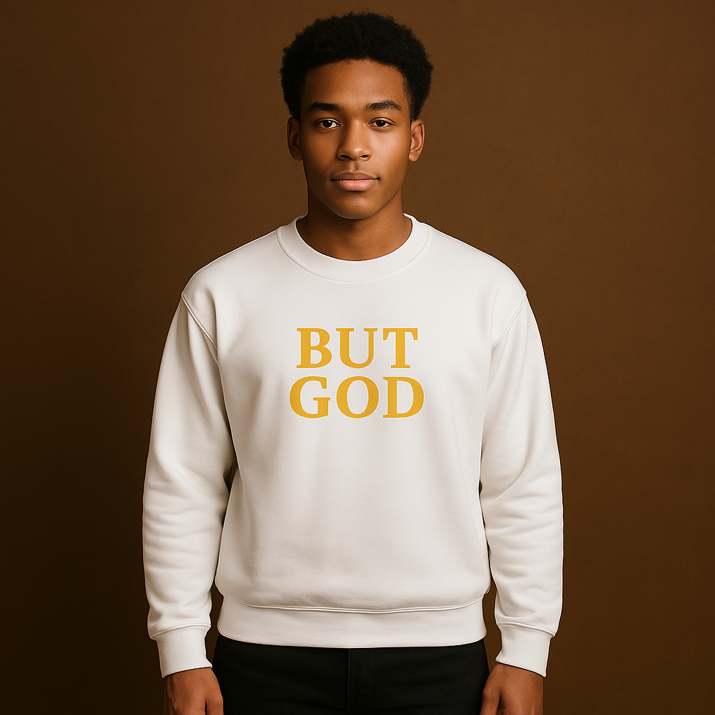 ✨ BUT GOD Crewneck | Heavy Blend Sweatshirt
