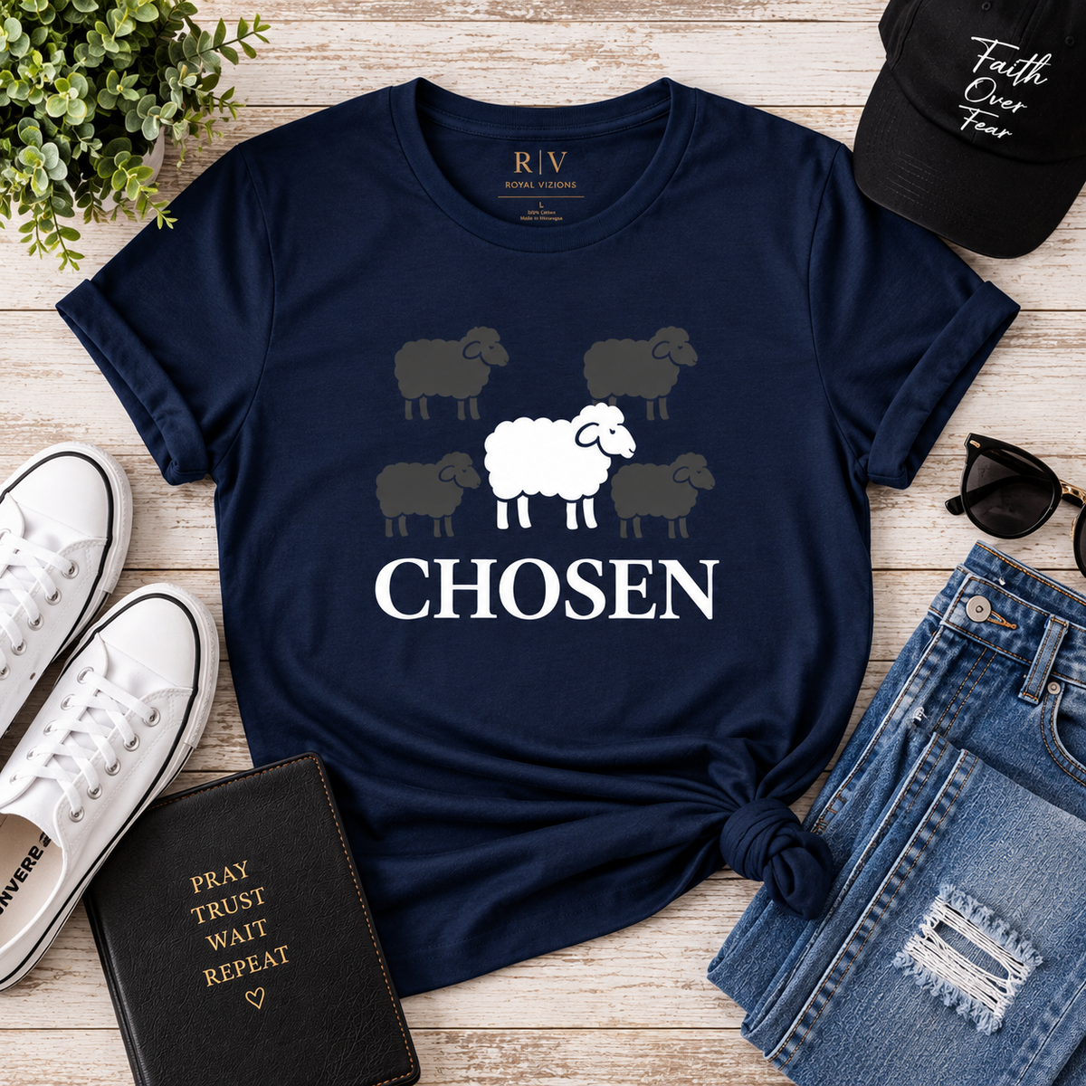CHOSEN Sheep Graphic T-Shirt | Unisex Christian Tee