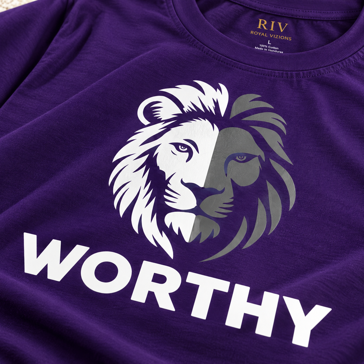 WORTHY Lion Graphic T-Shirt | Unisex Christian Tee
