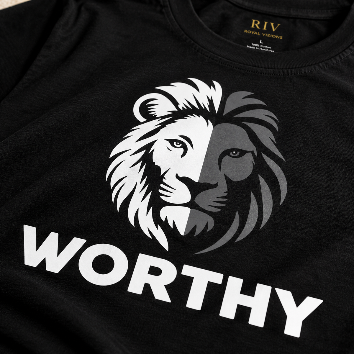 WORTHY Lion Graphic T-Shirt | Unisex Christian Tee